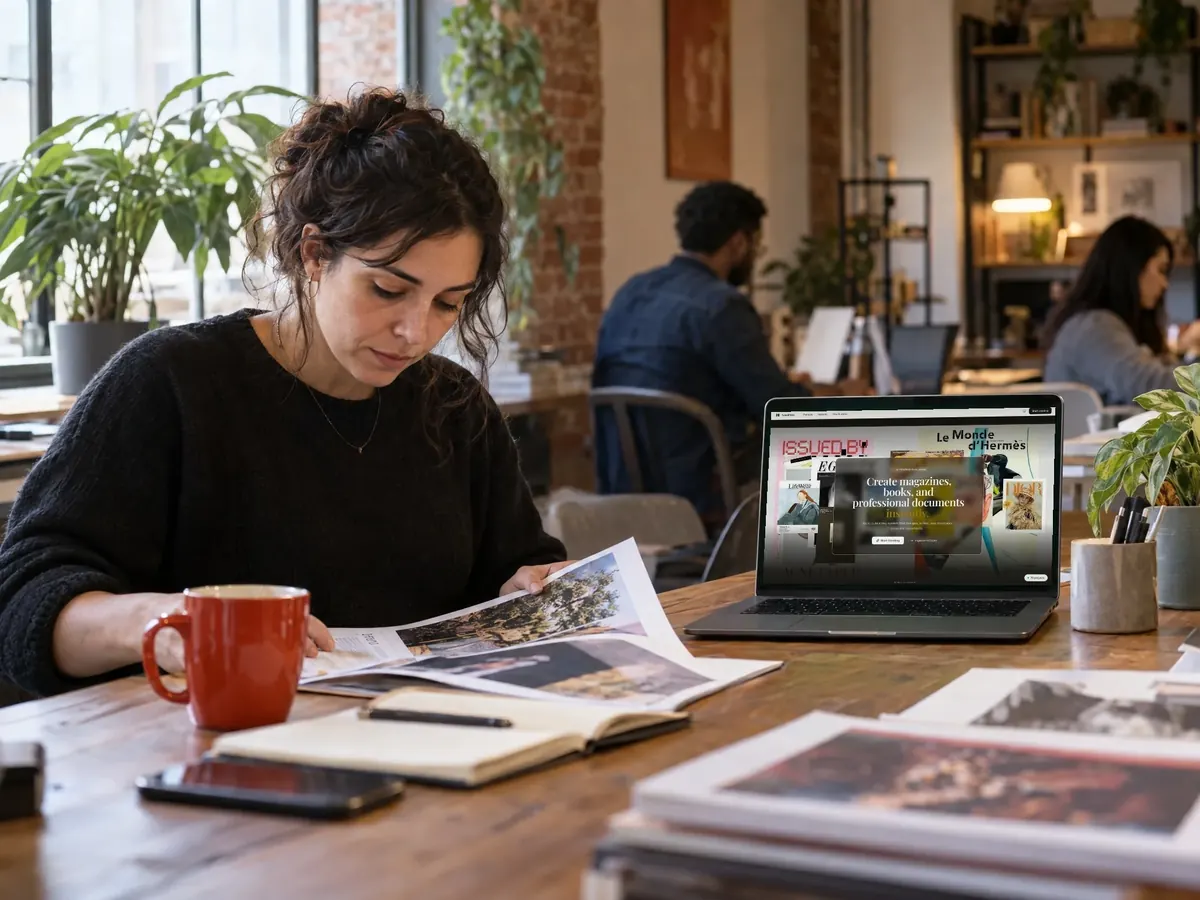 NanoPress in use on a laptop in a working studio
