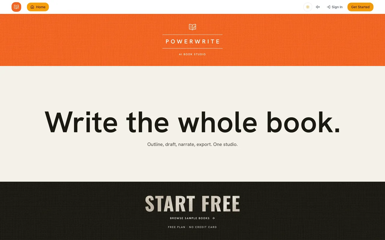 PowerWrite, captured from the live product