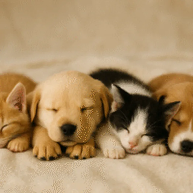 Puppies and Kittens Sleeping #4 cover art